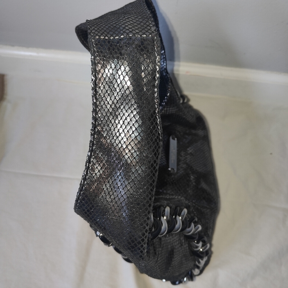 Authentic $448 Michael Kors Gunmetal Python Snakeskin Genuine Leather Pu… - Picture 10 of 16